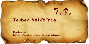 Tauber Valéria névjegykártya